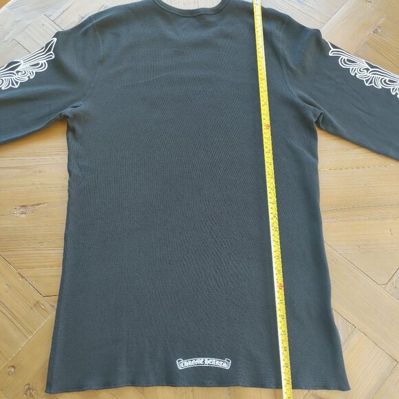Chrome Hearts Horseshoe Thermal Waffle T-Shirt Black Long Sleeve size XXL (New) - Picture 7 of 11